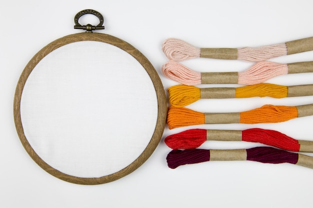 zestaw haft startowy nici obręcz